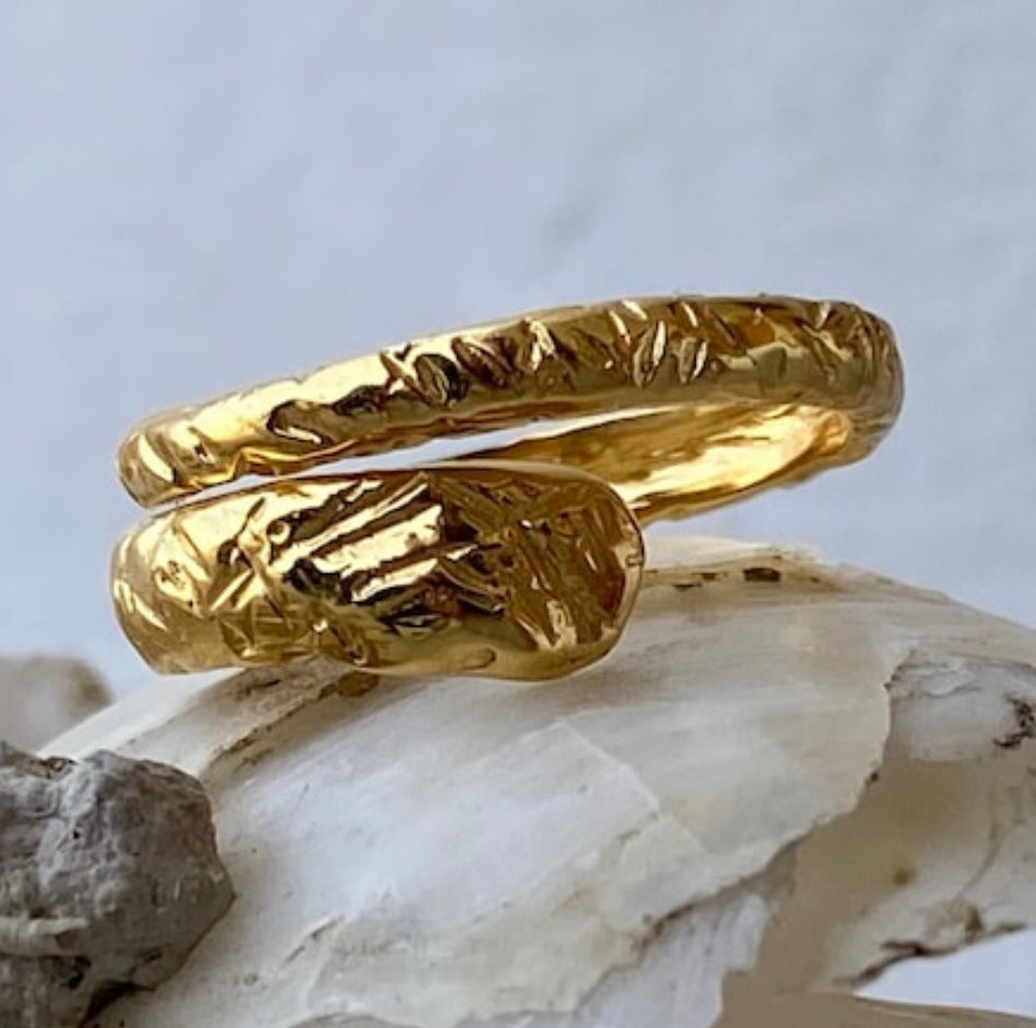 handmade gold ring wrap ring adjustable
