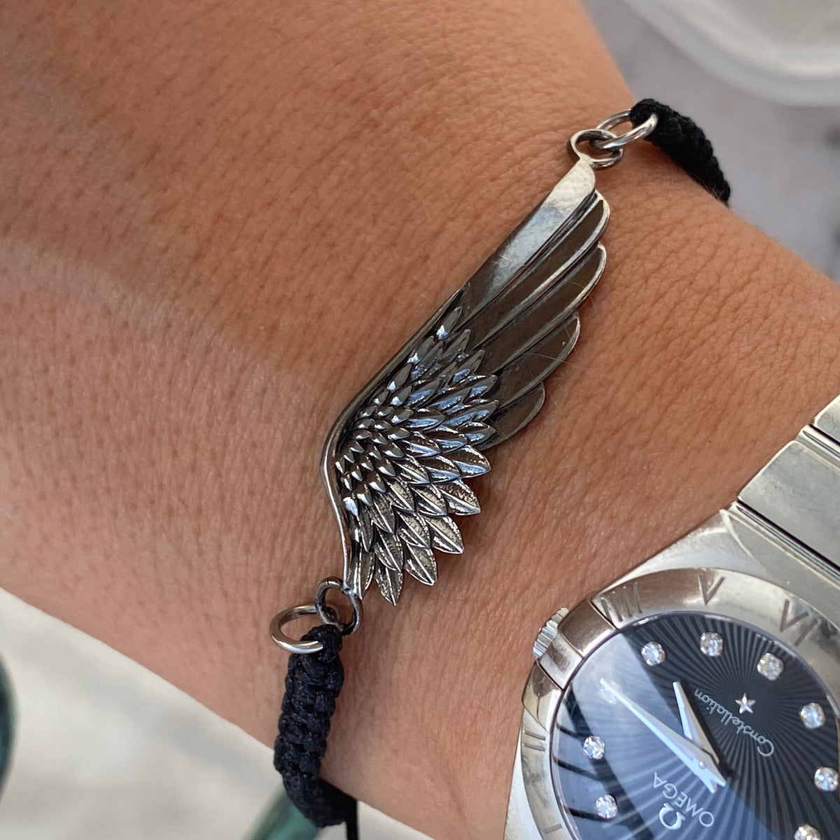 black Angel wing bracelet