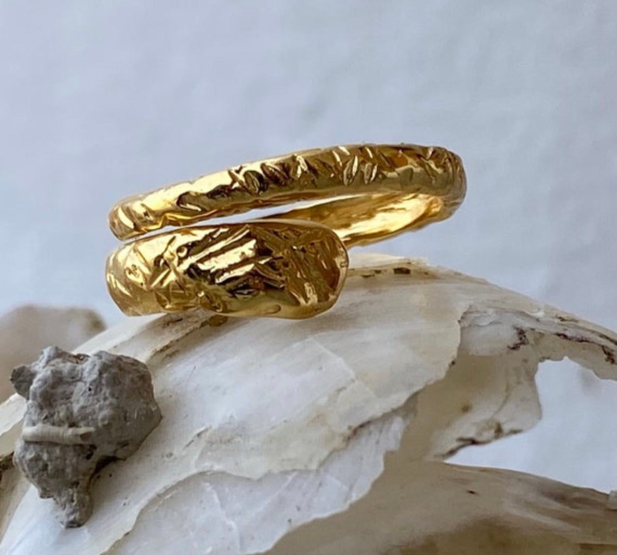 Handmade Snake ring gold