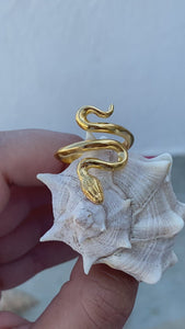 gold snake ring