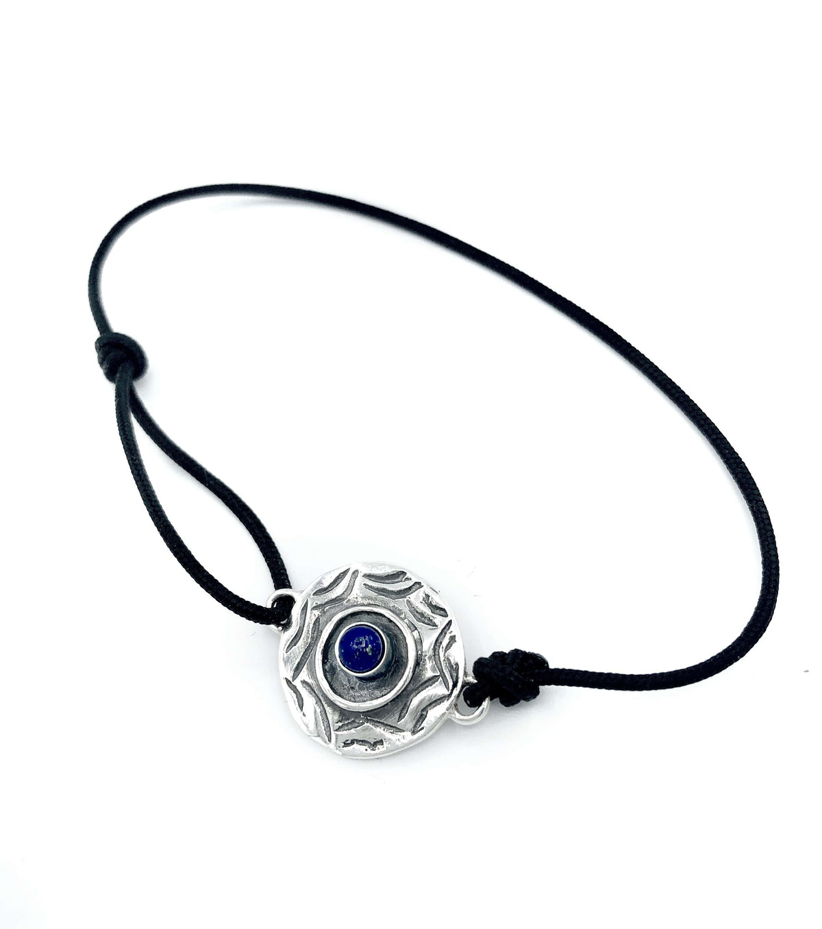 Evil eye bracelet, blue lapis stone, evil eye circle bracelet 
