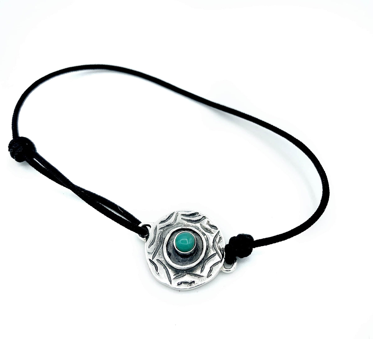 Evil eye bracelet, turquoise gemstone silver bracelet, evil eye circle bracelet 