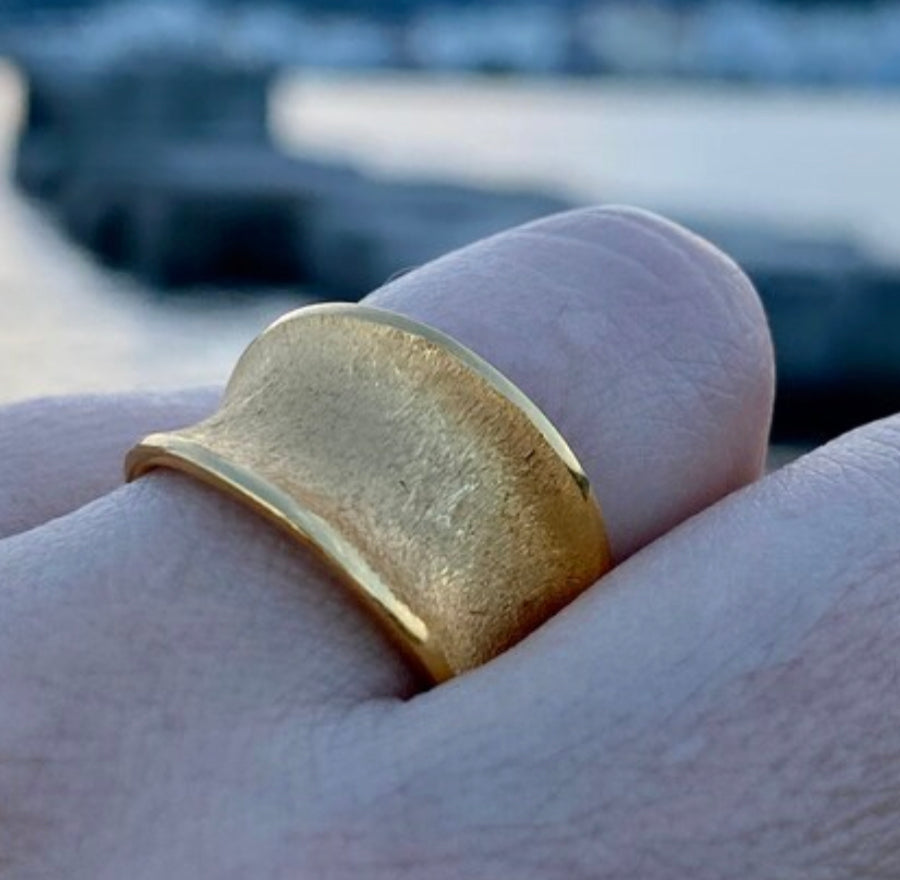 handmade gold ring, gold ring adjustable
