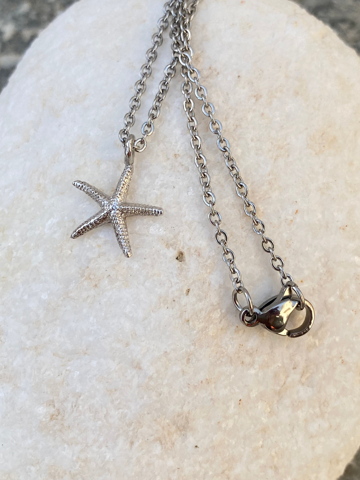 starfish silver small necklace