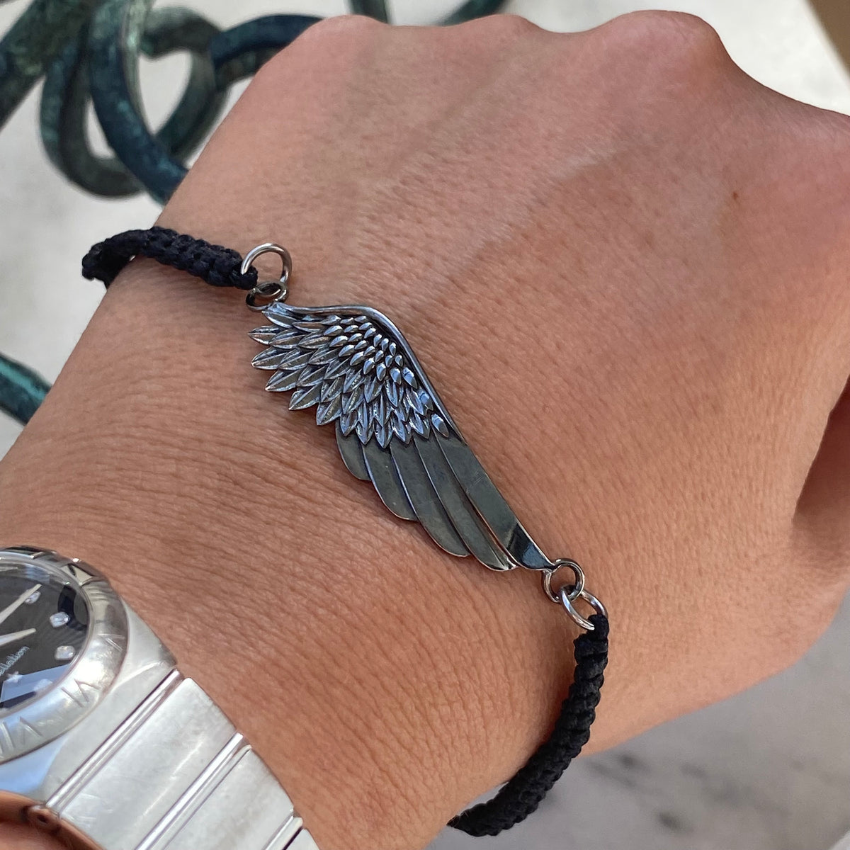 black Angel wing bracelet