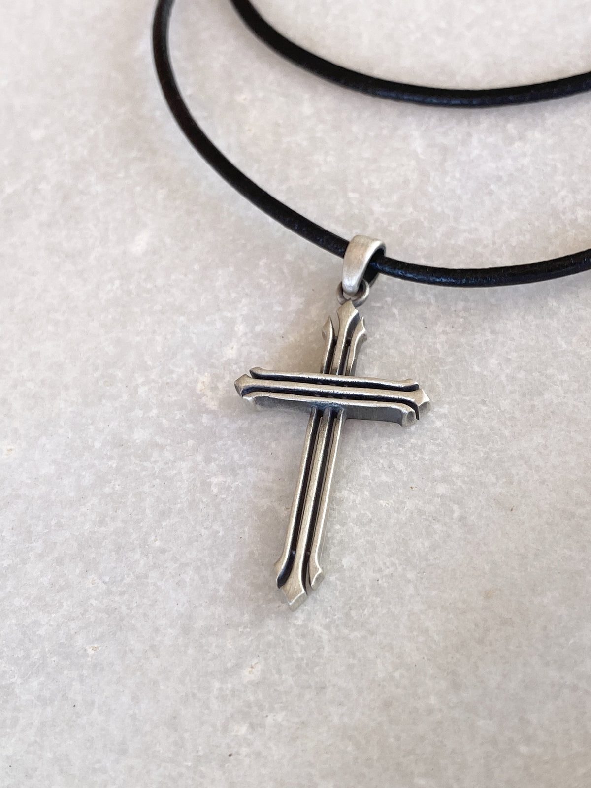 Silver cross necklace modern silver cross 