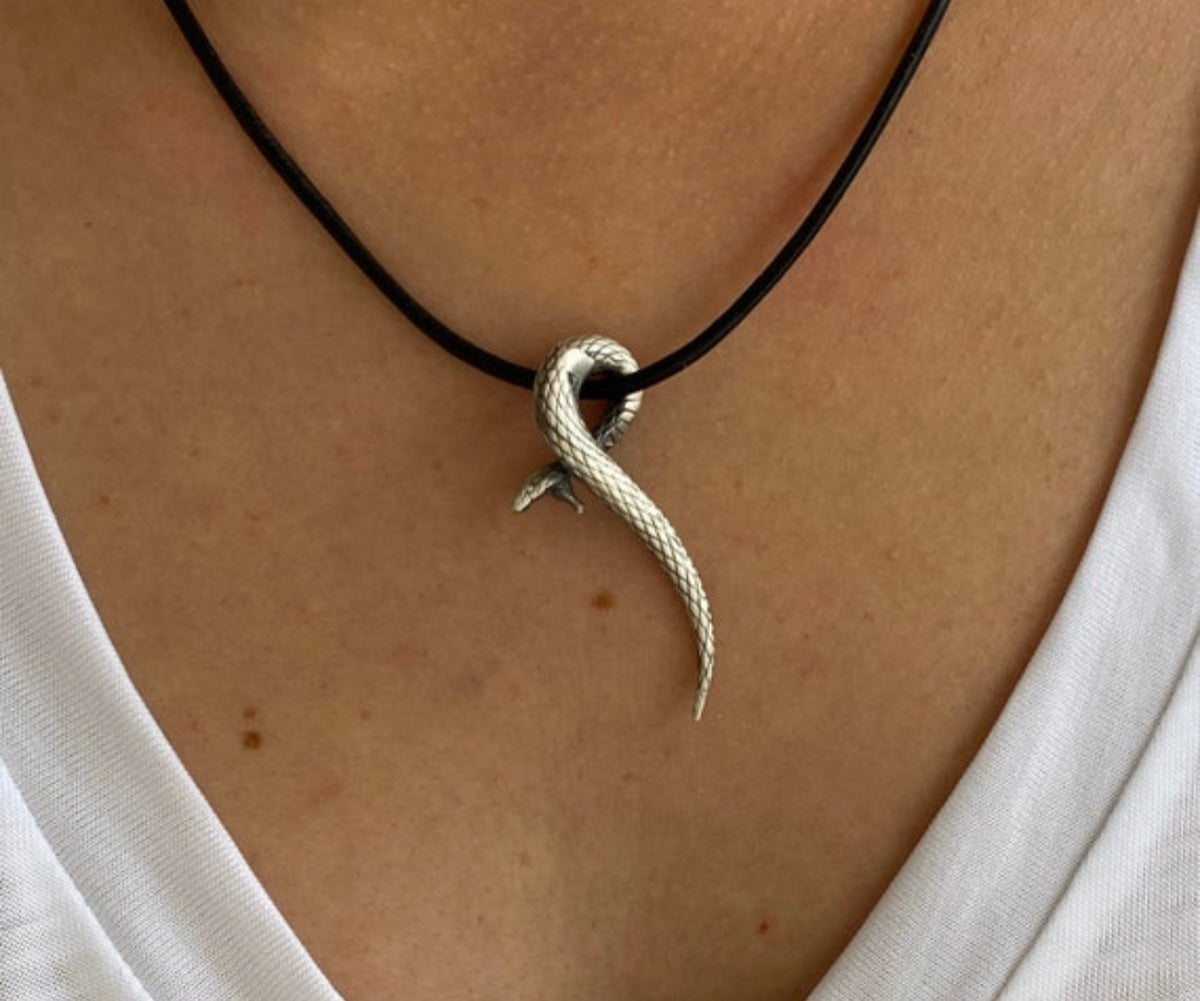 snake necklace silver