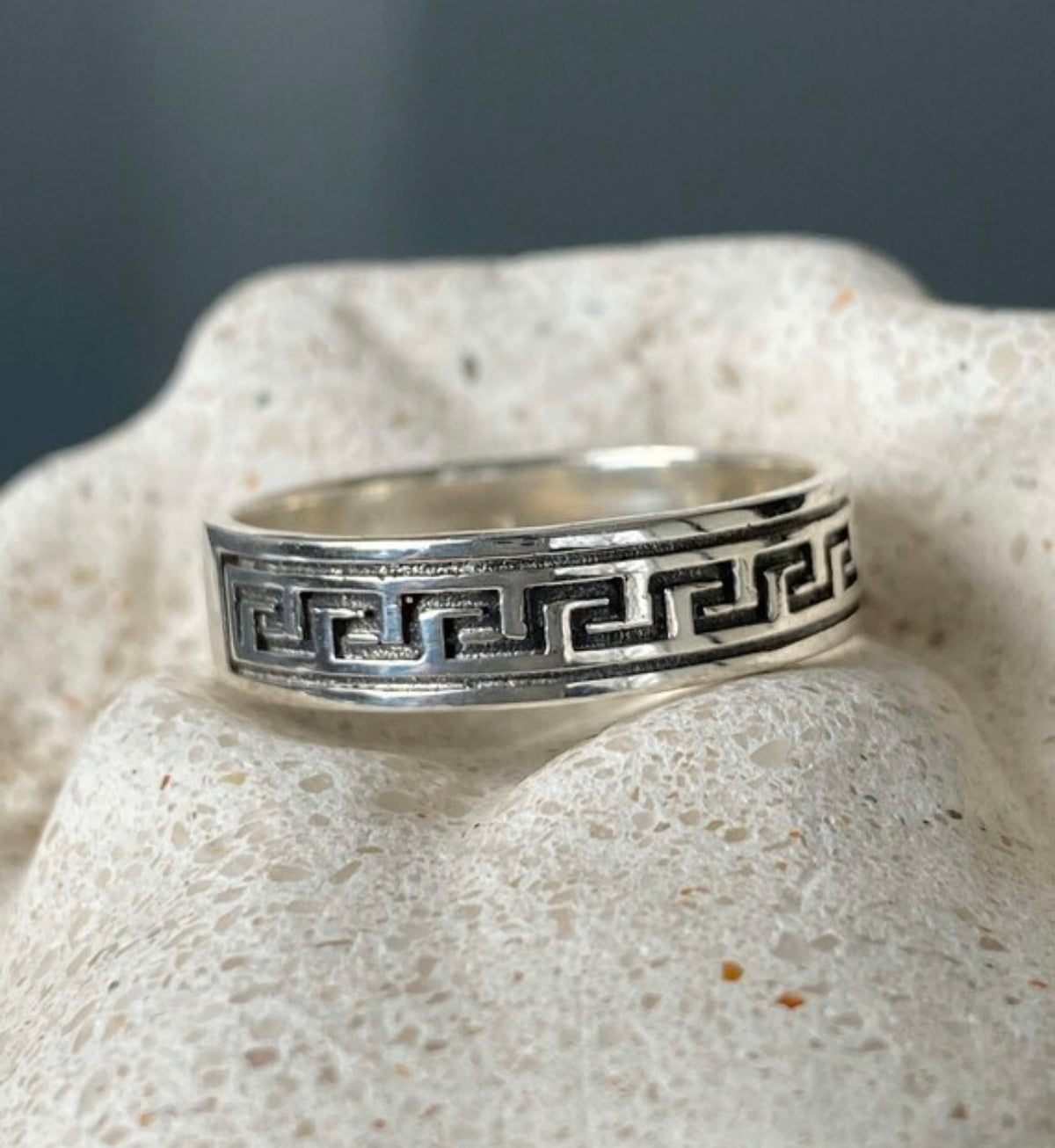 Greek key ring