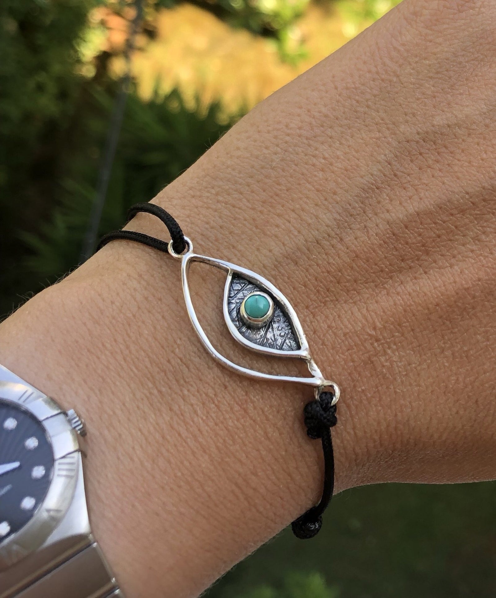 Turquoise evil eye bracelet
