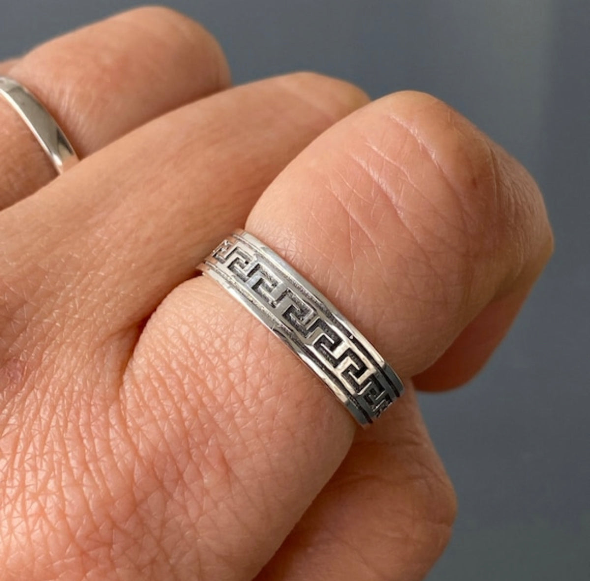 Greek key ring