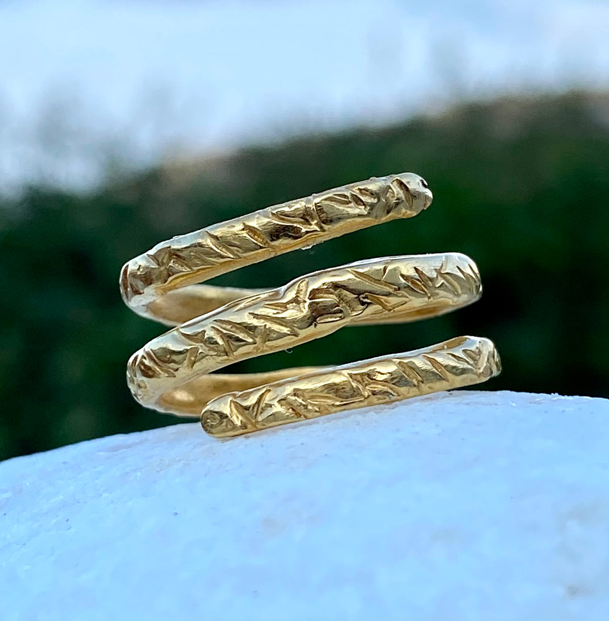 spiral ring gold