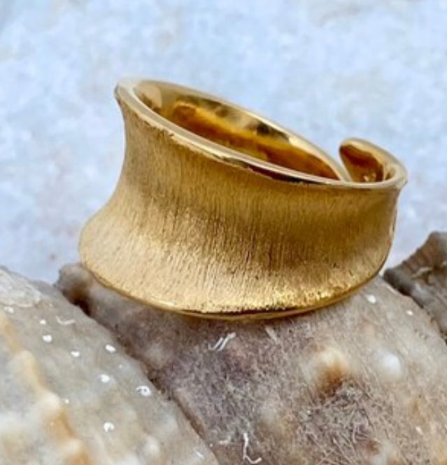 handmade gold ring, gold ring adjustable