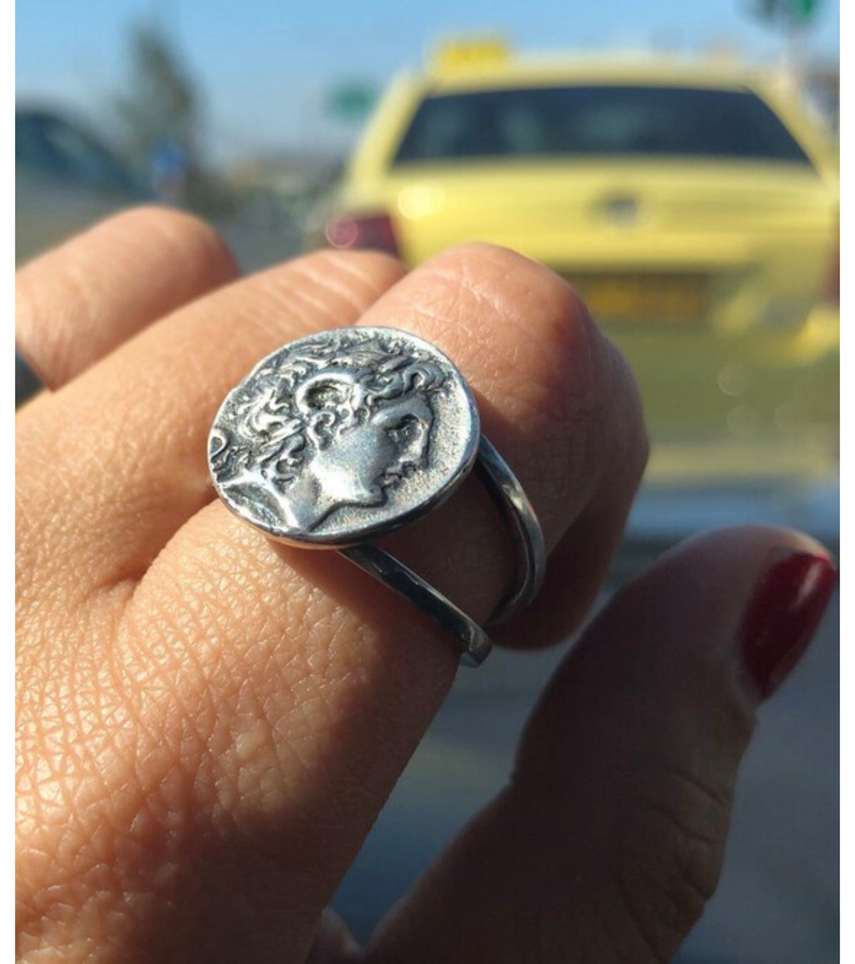 alexander the great ring silver