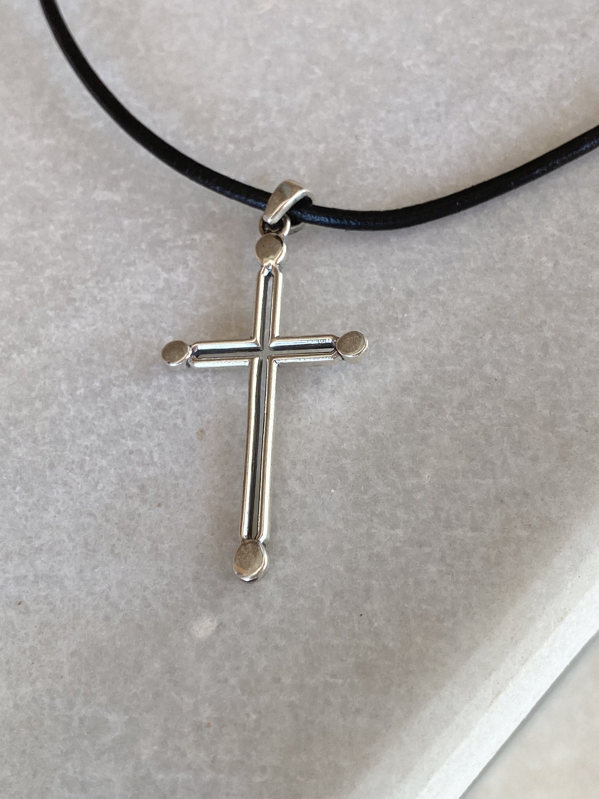 Silver cross necklace modern silver cross 