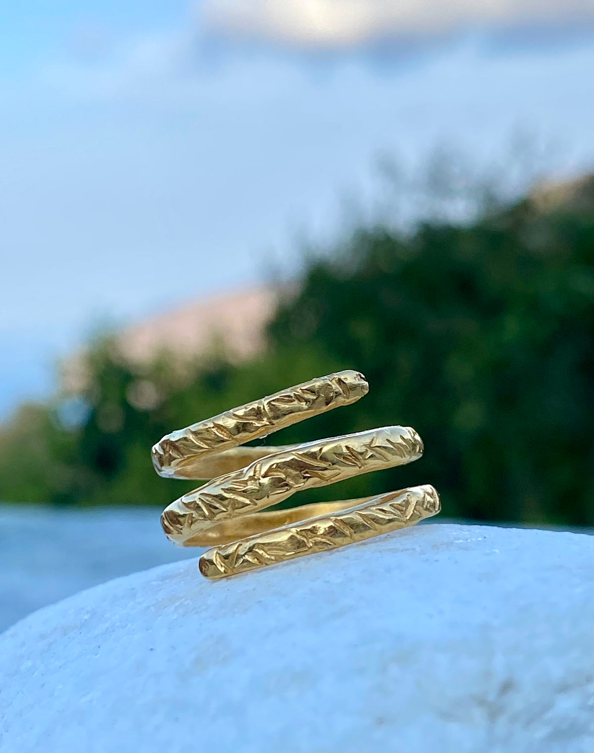 spiral ring gold