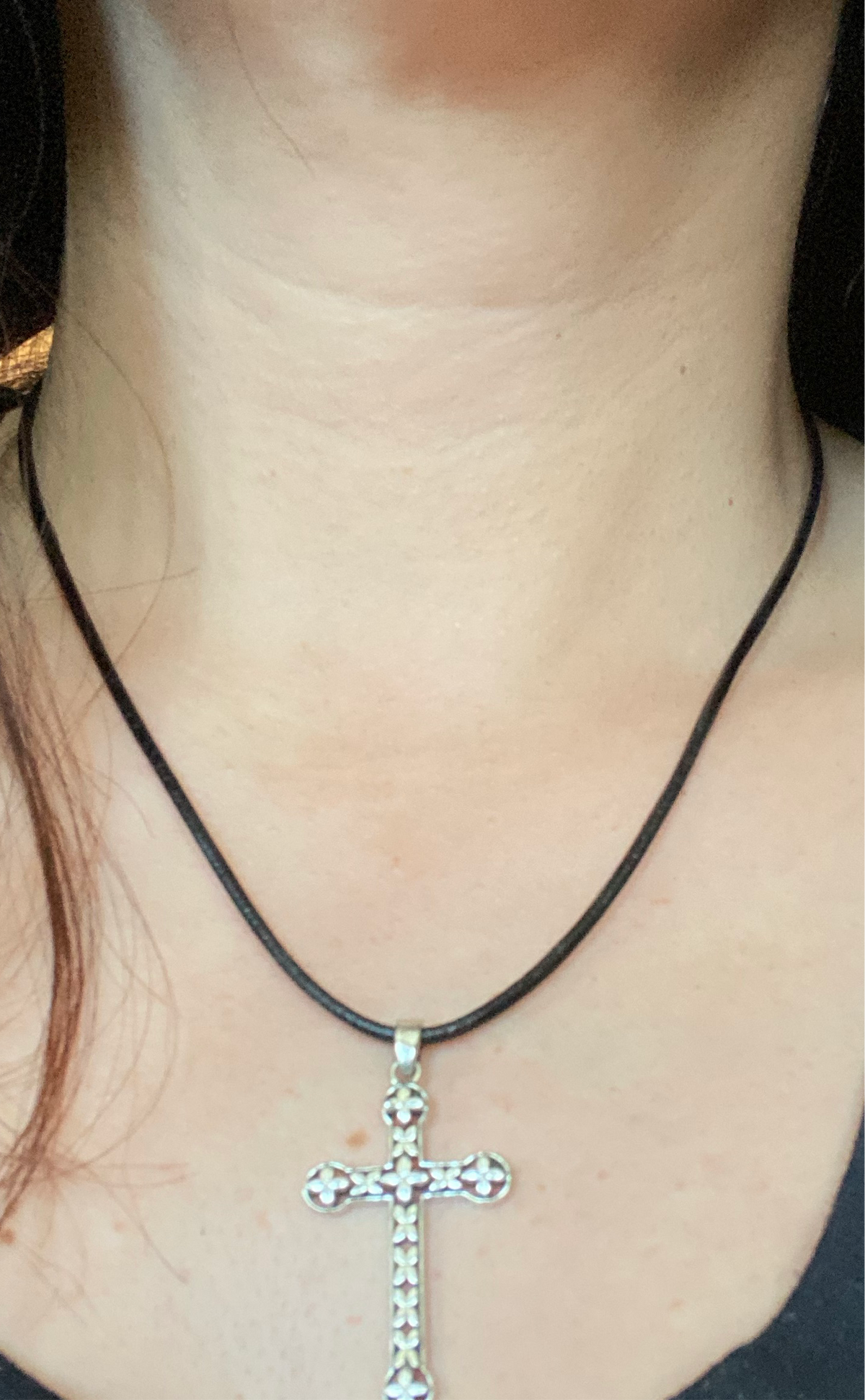 Silver cross necklace modern silver cross 