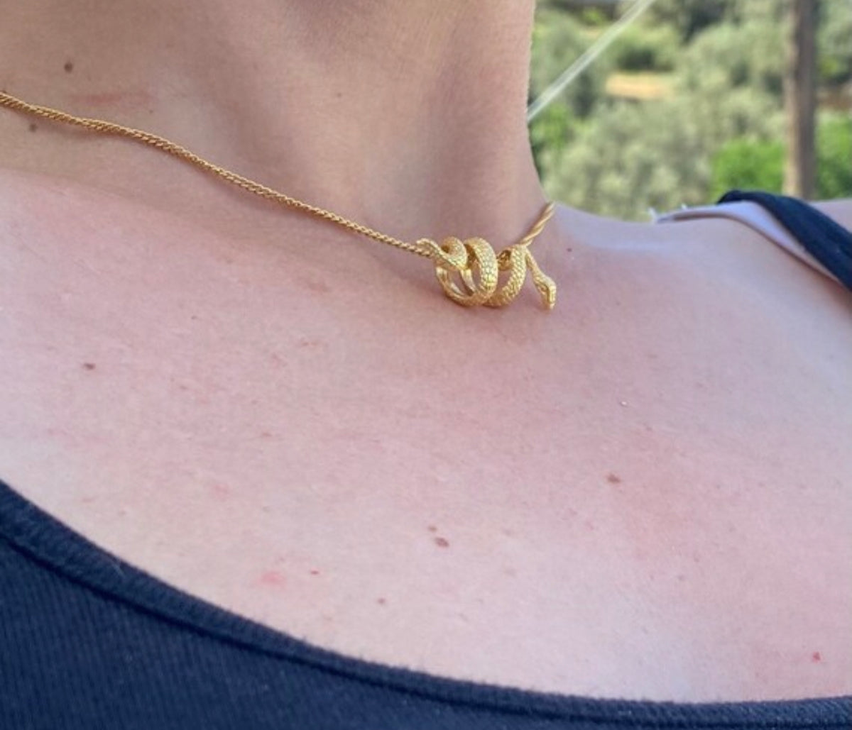 gold snake necklace