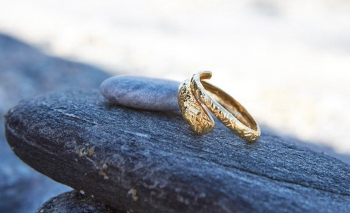 Handmade Snake ring gold