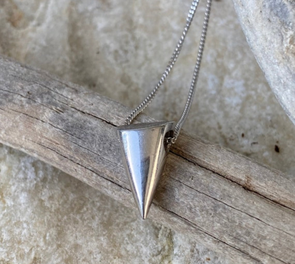 cone necklace silver
