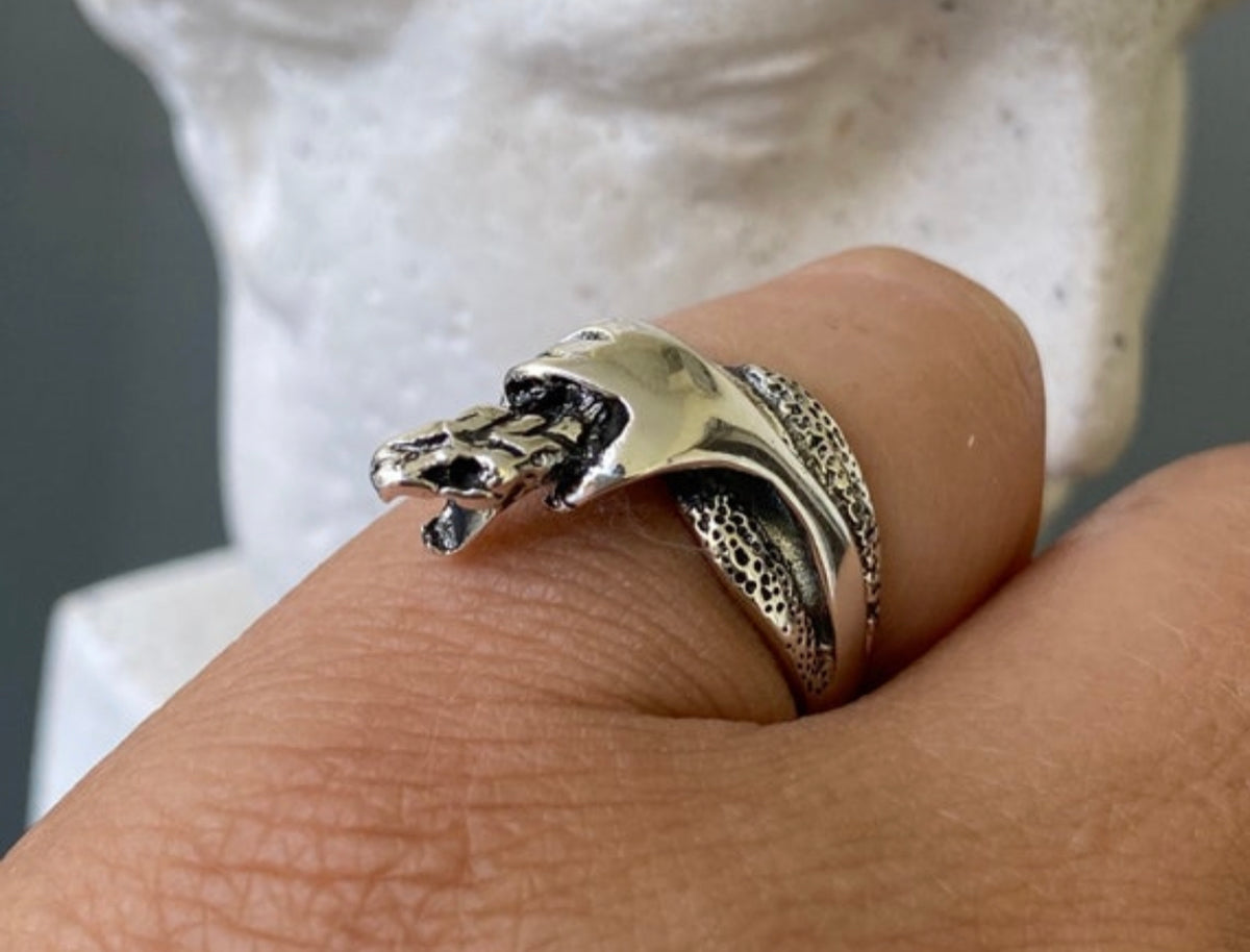 silver snake ring