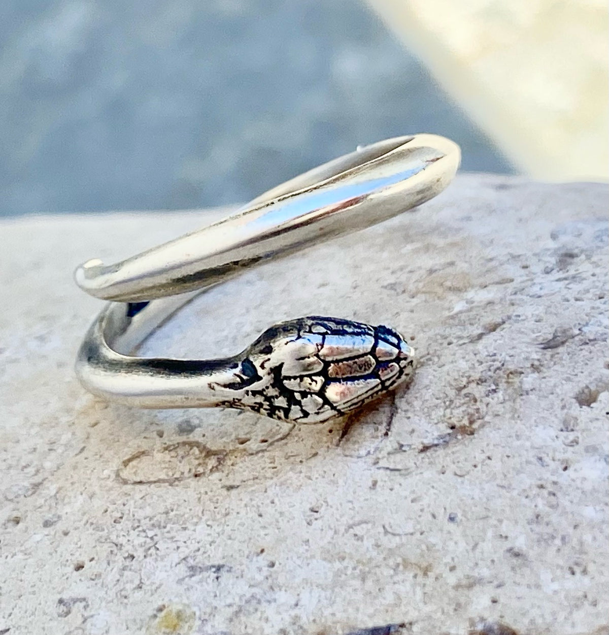 snake ring silver ring
