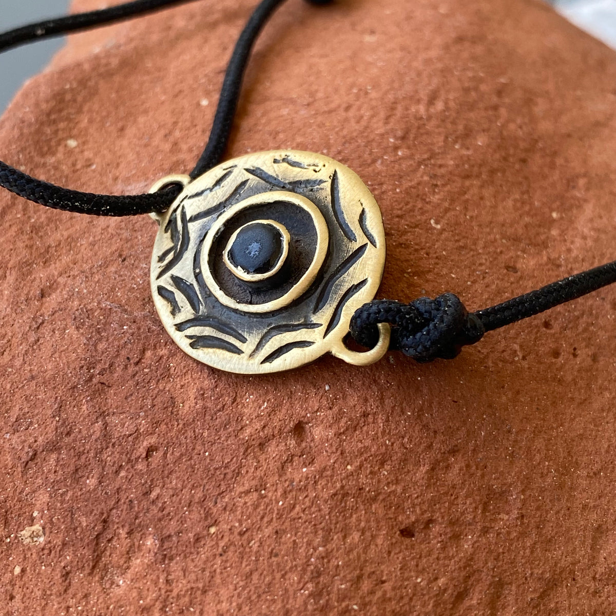 evil eye bracelet with black gemstone