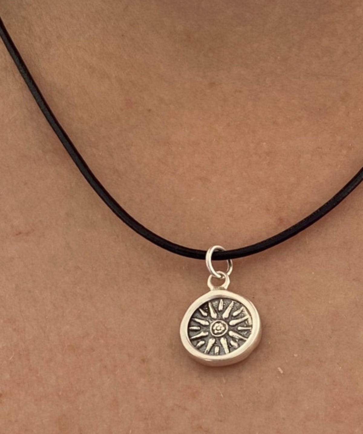 Macedonian Star Vergina sun silver necklace