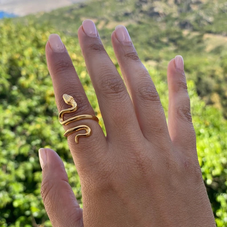 serpant ring gold, snake ring