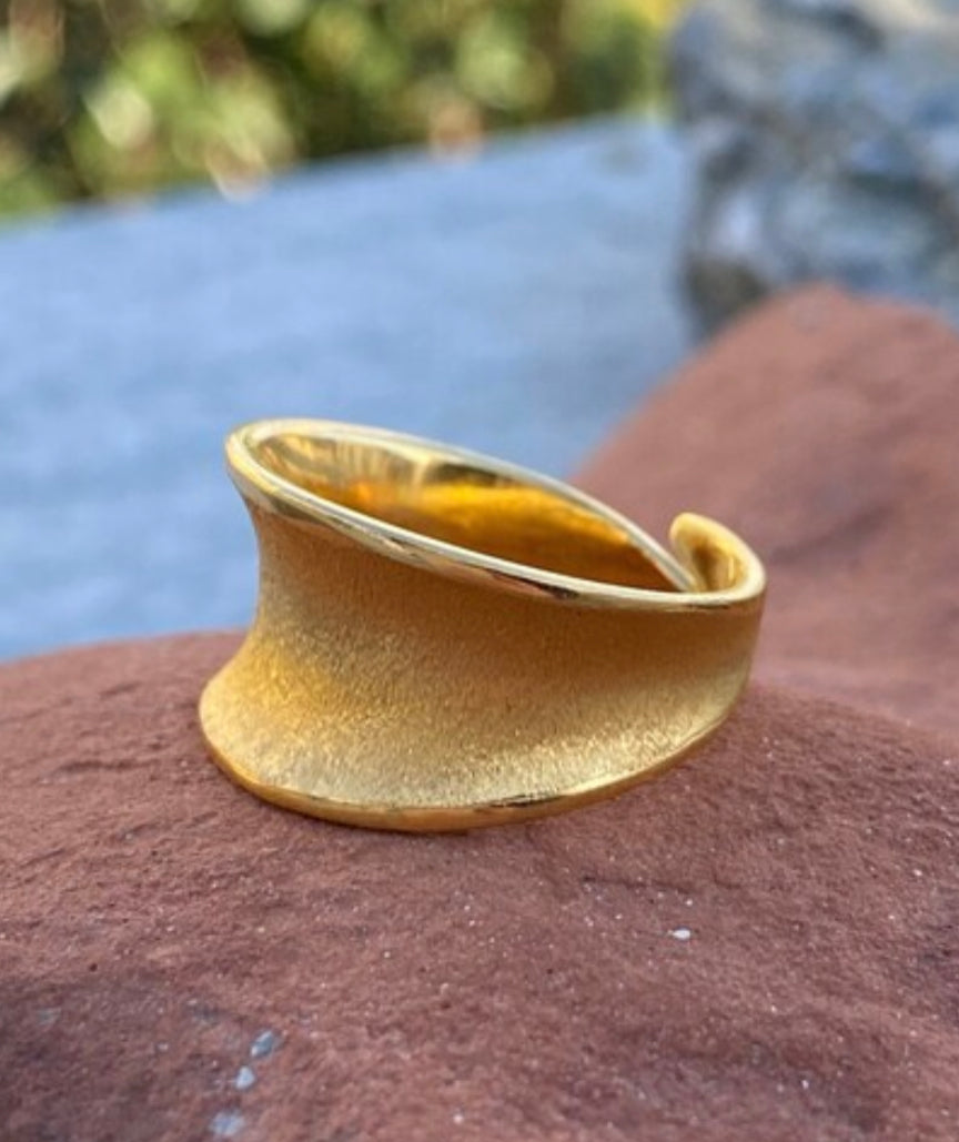 handmade gold ring, gold ring adjustable