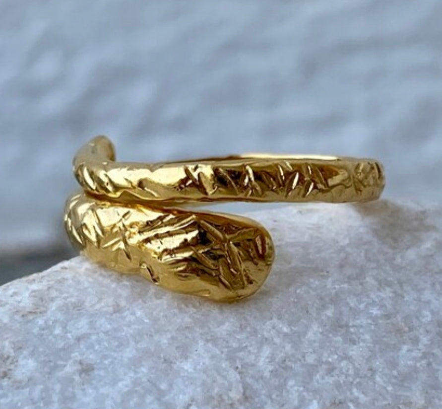 handmade gold ring wrap ring adjustable