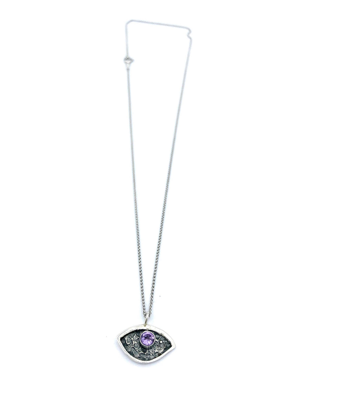 evil eye necklace with amethyst