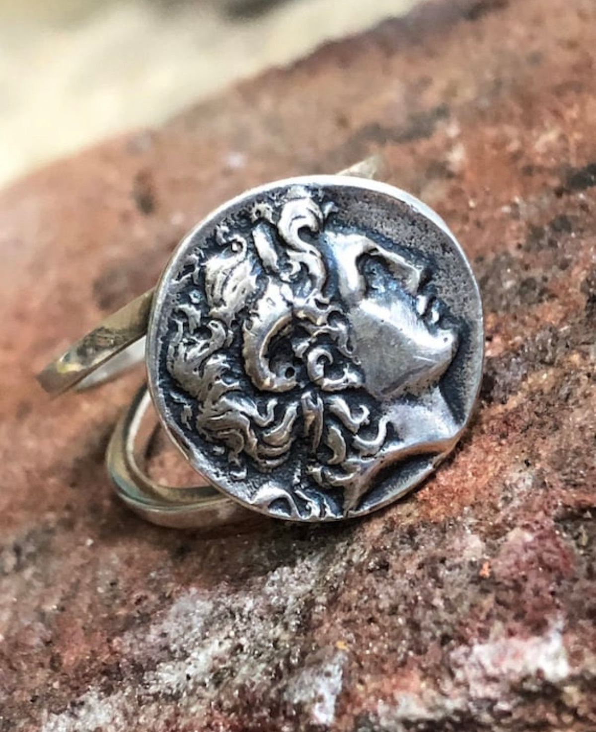 alexander the great ring silver