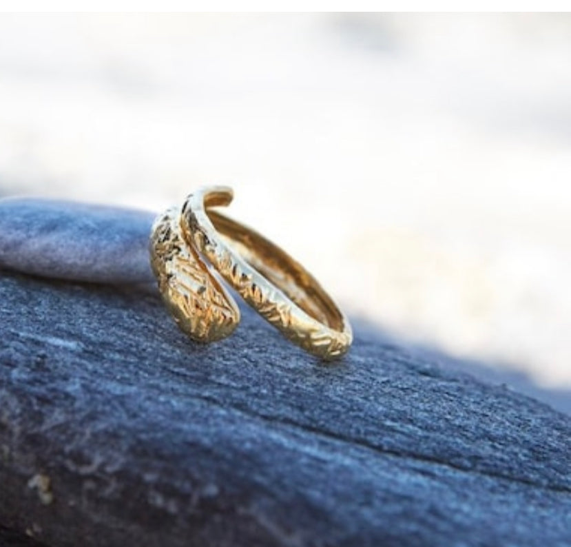 handmade gold ring wrap ring adjustable