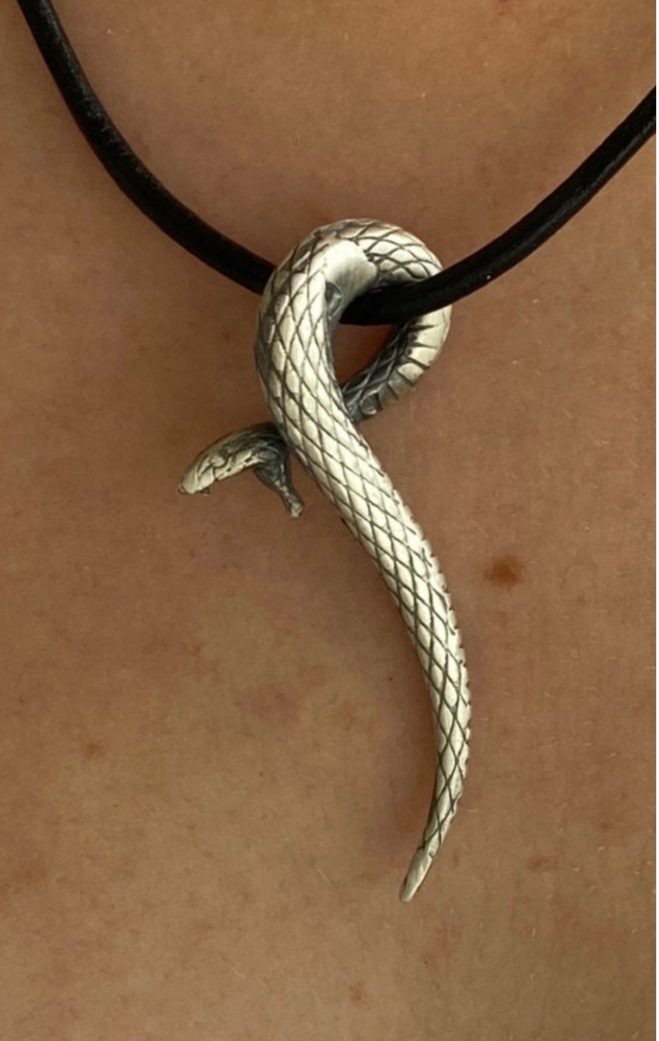 snake necklace silver