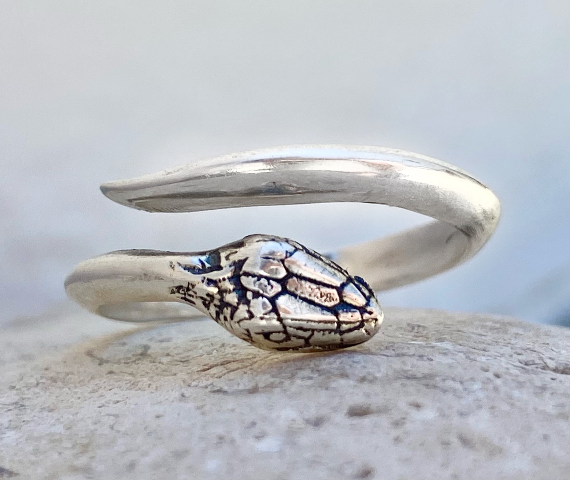 silver snake ring