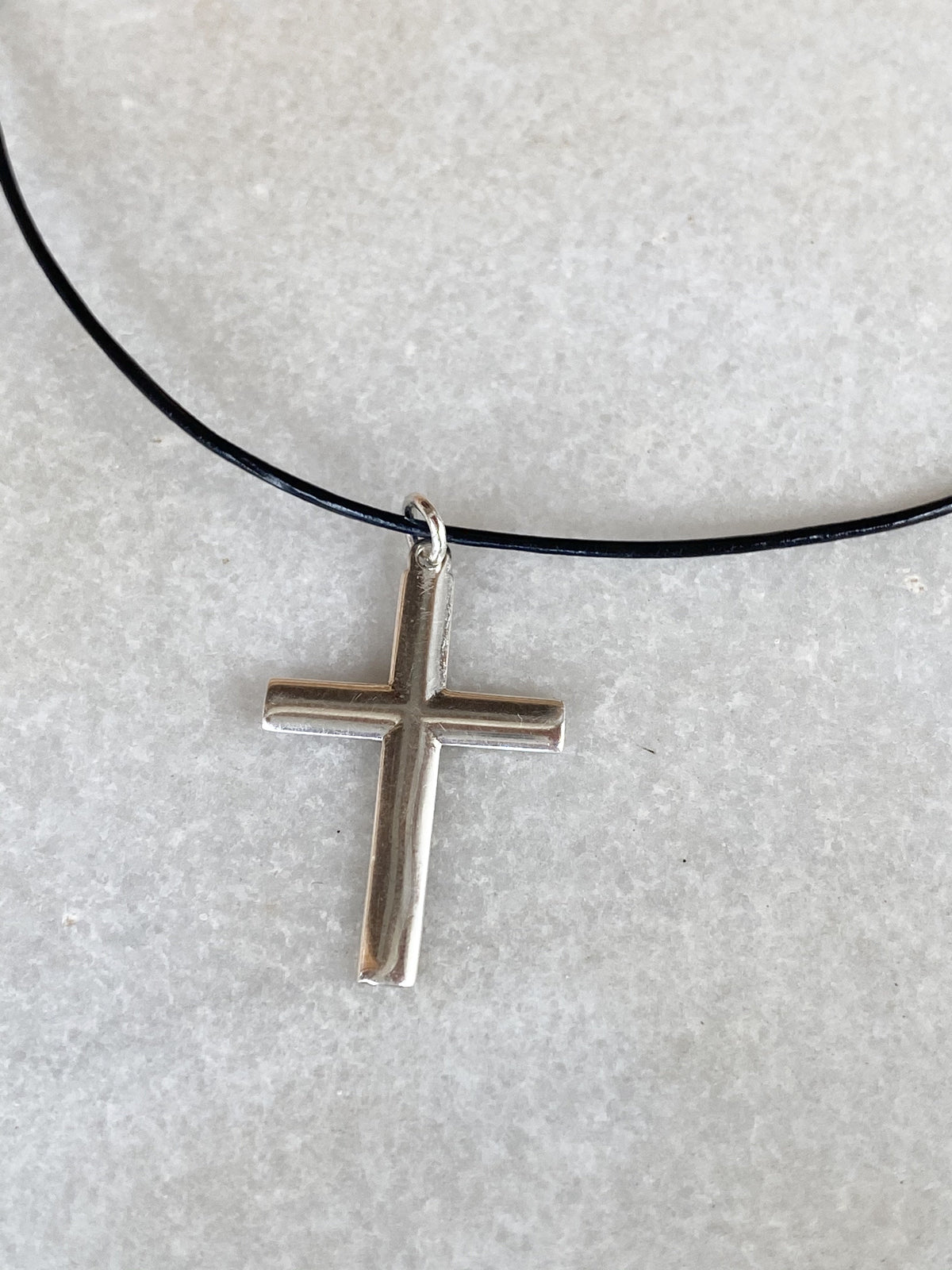Silver cross necklace modern silver cross 