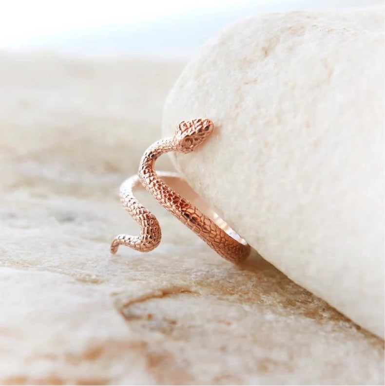 rose gold snake ring