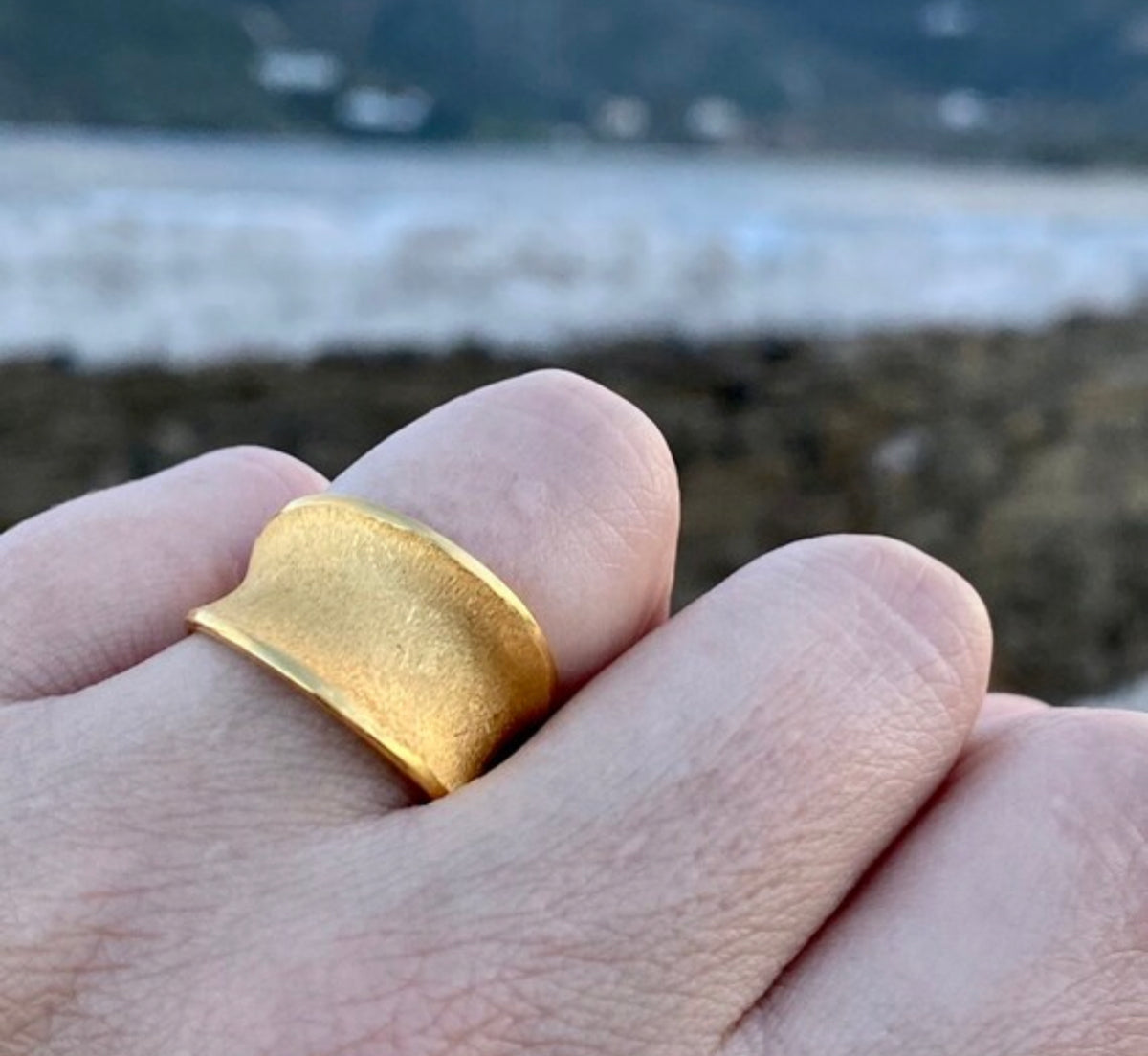 handmade gold ring, gold ring adjustable