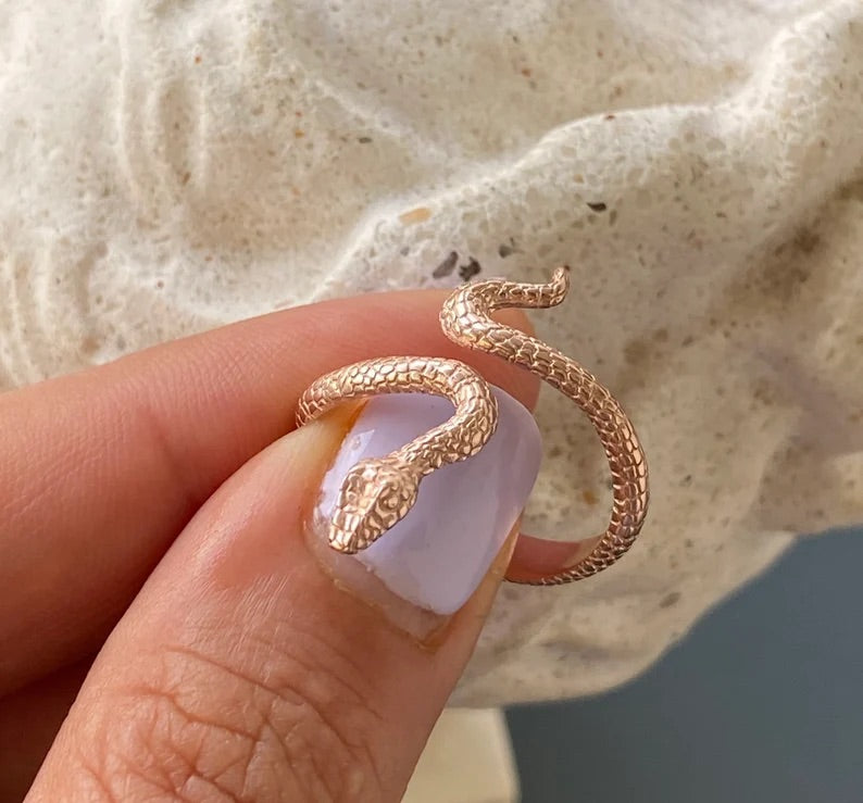 rose gold snake ring dainty ring