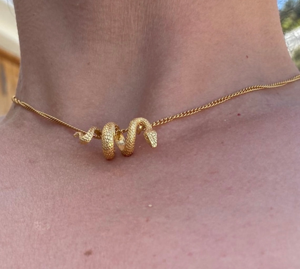 gold snake necklace