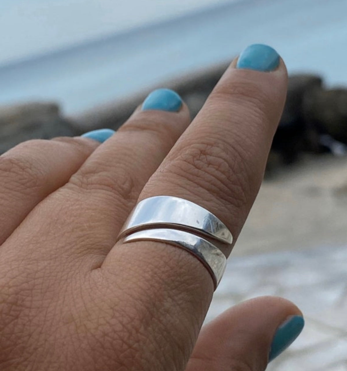 Silver ring, silver adjustable ring, handmade silver ring, spiral ring, minimal silver ring