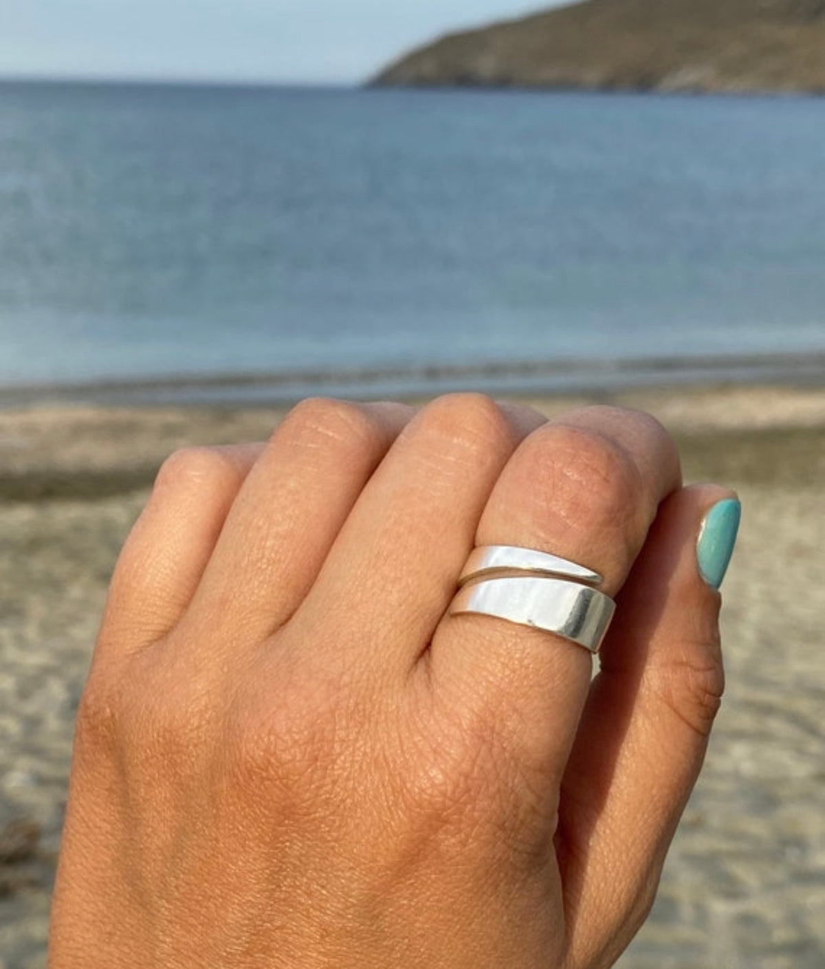 Silver ring, silver adjustable ring, handmade silver ring, spiral ring, minimal silver ring