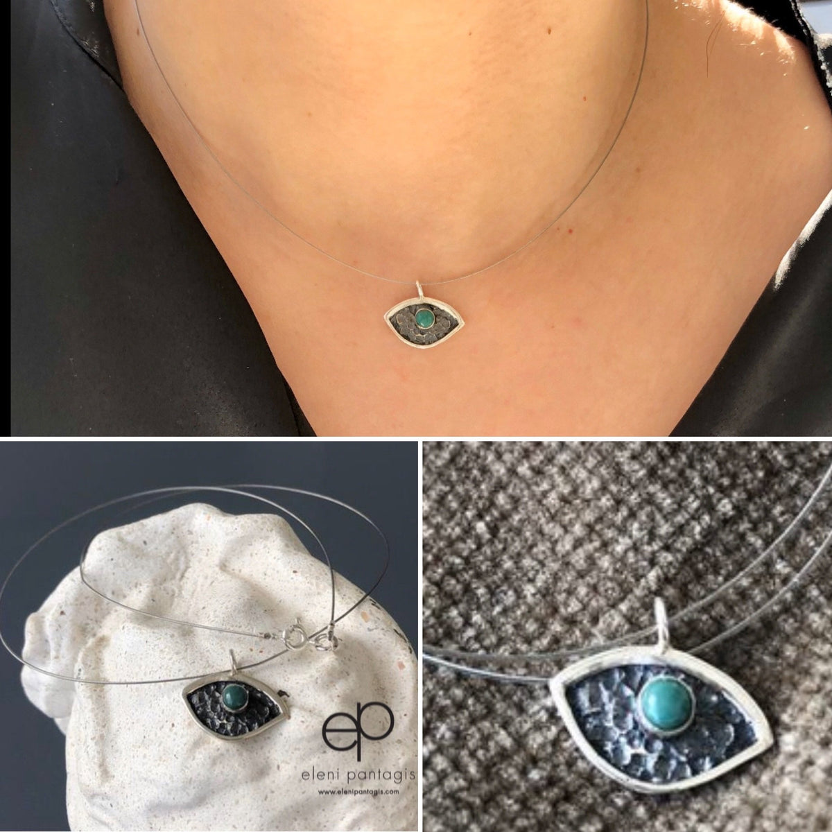 Evil eye necklace with turquoise 