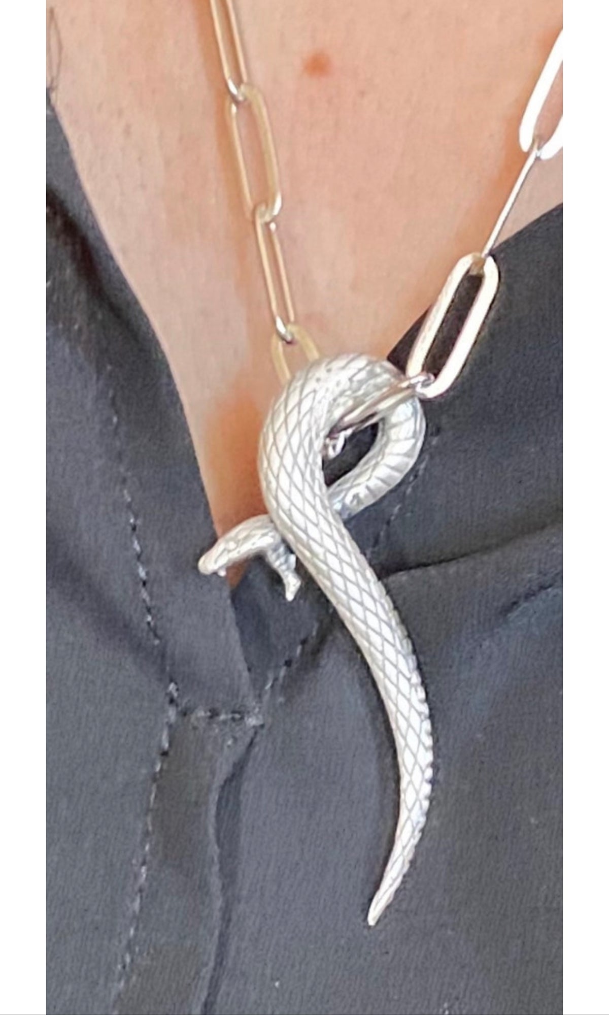 snake necklace silver