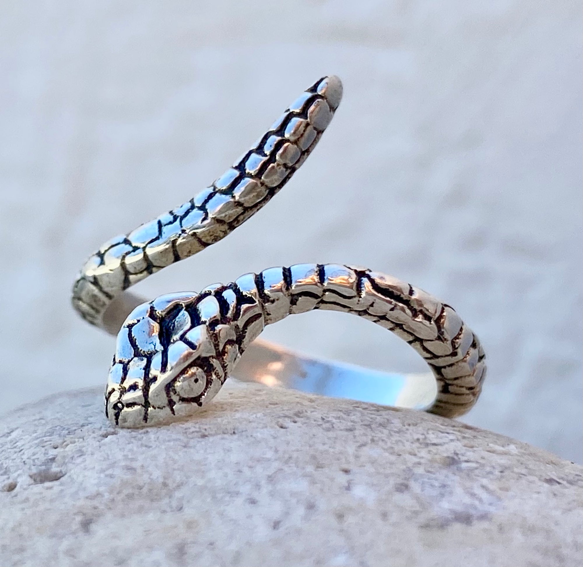 silver snake ring