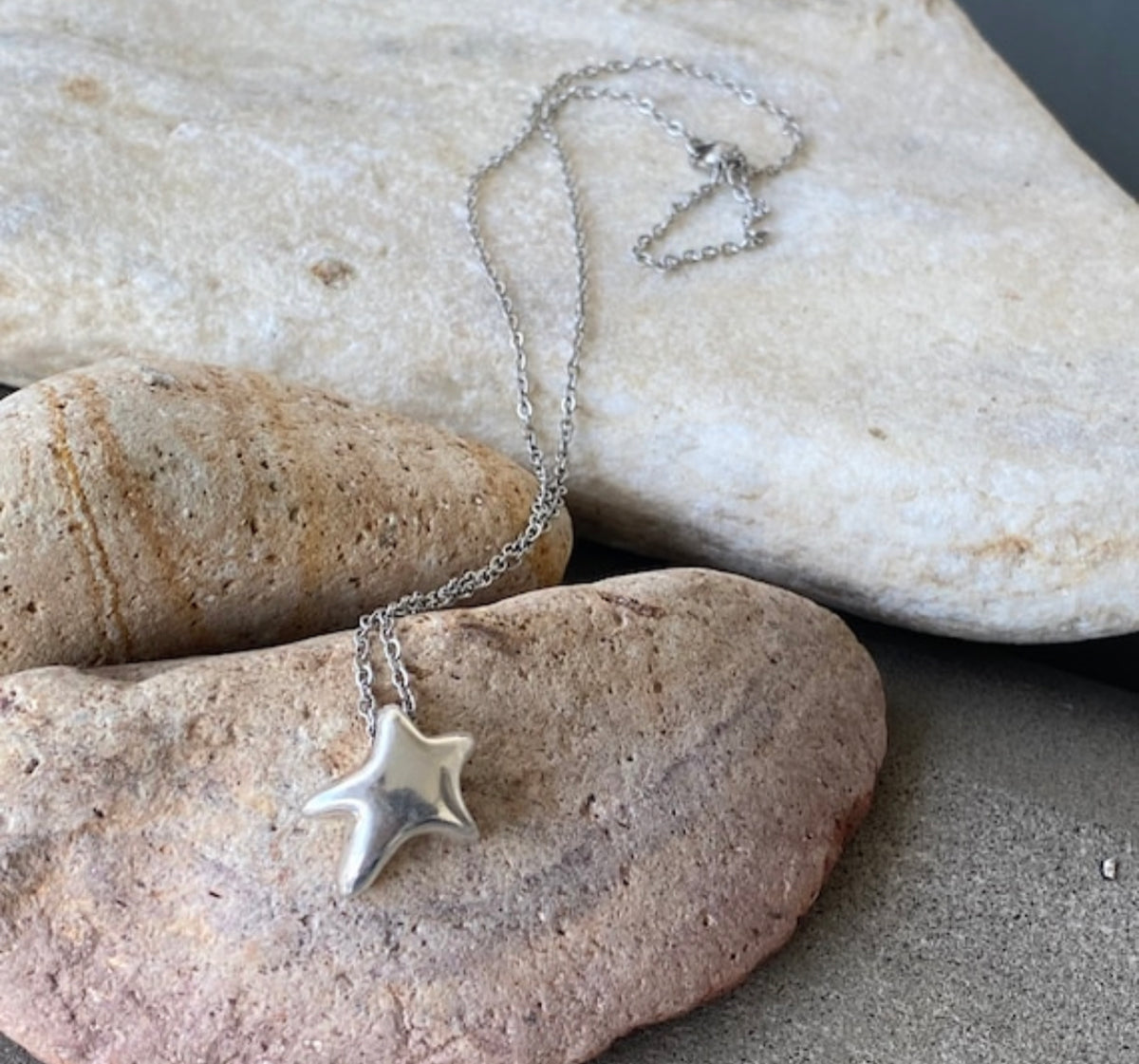 silver star necklace