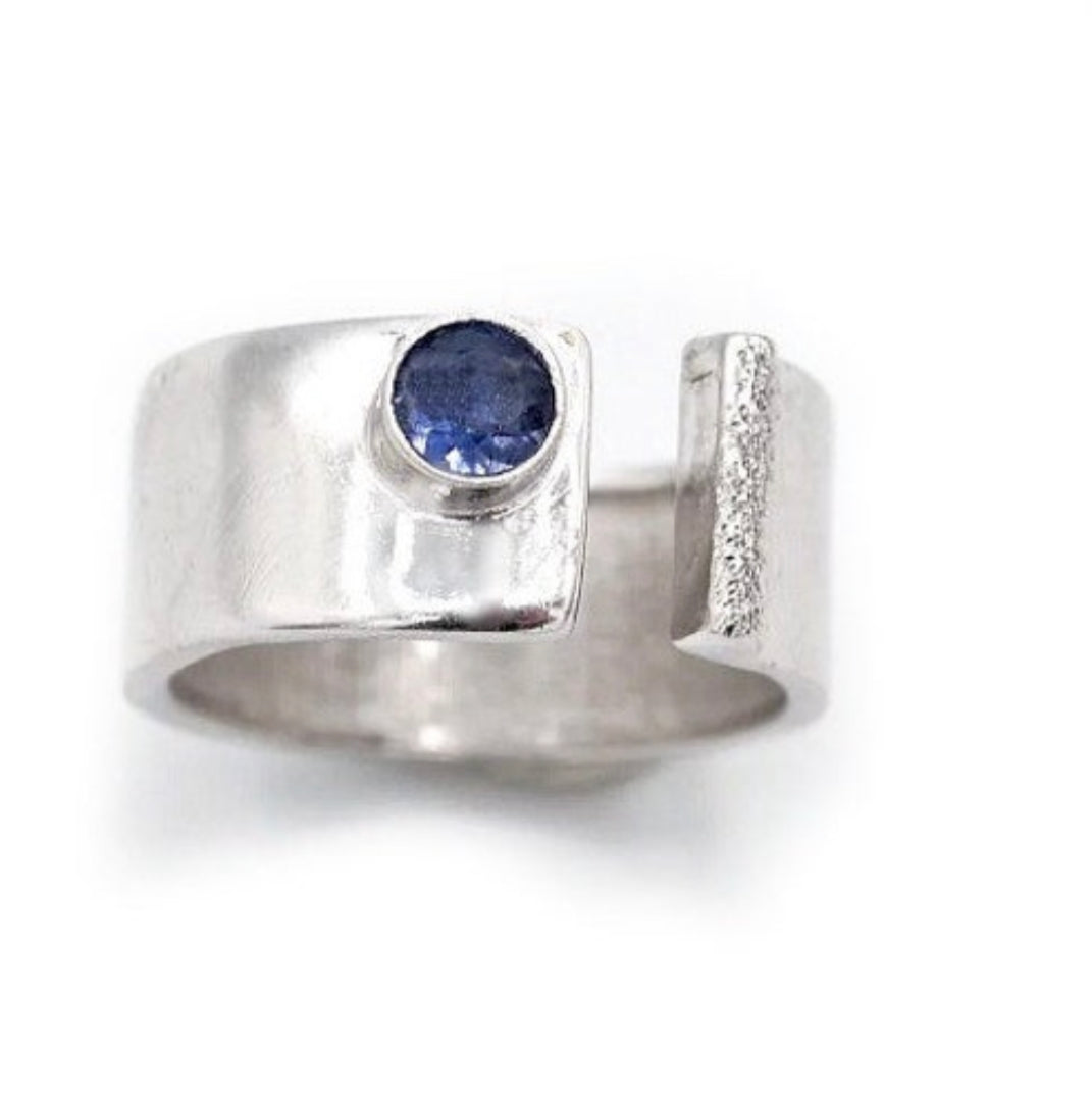 blue iolite ring