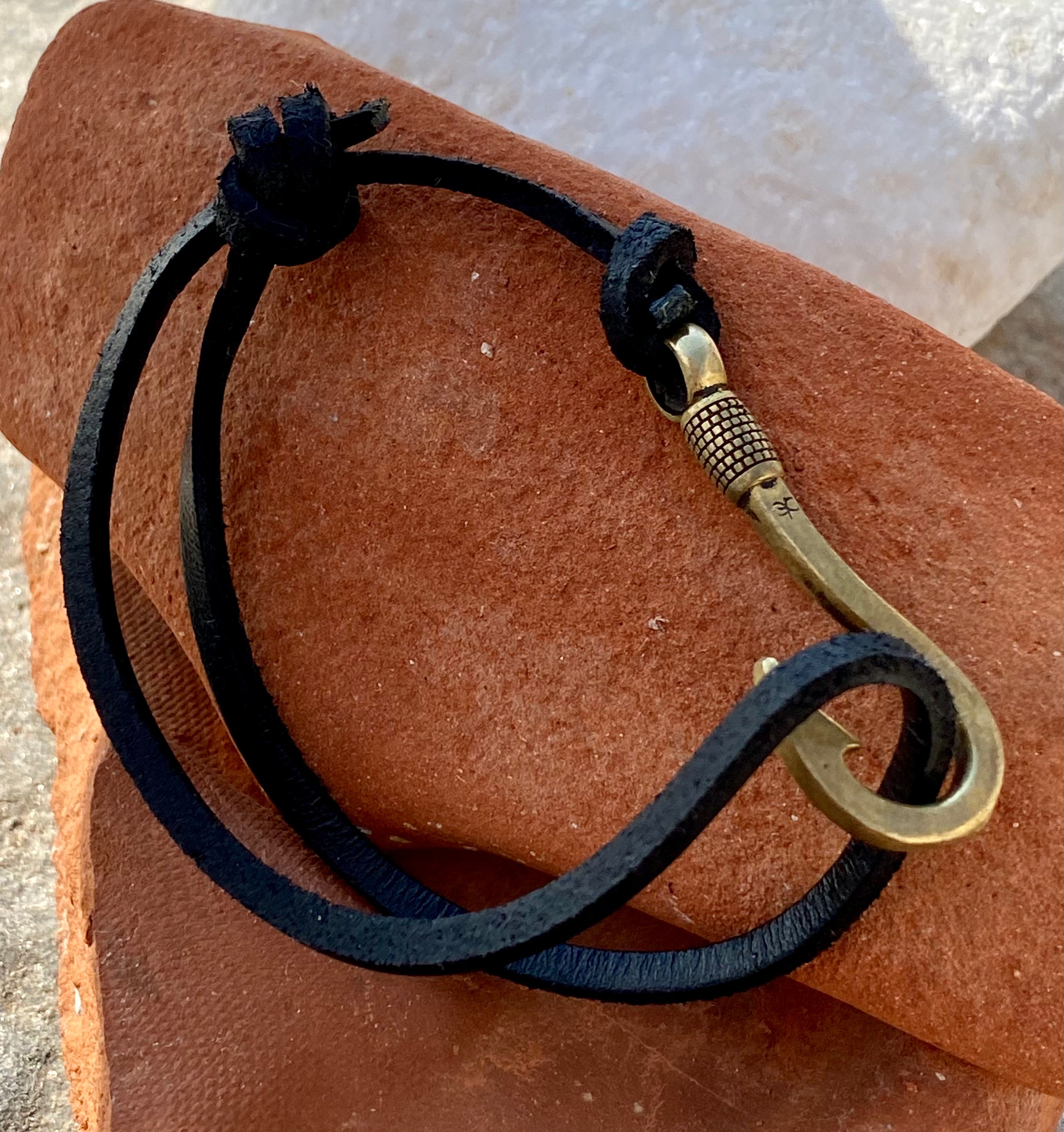 Leather fish 2025 hook bracelet