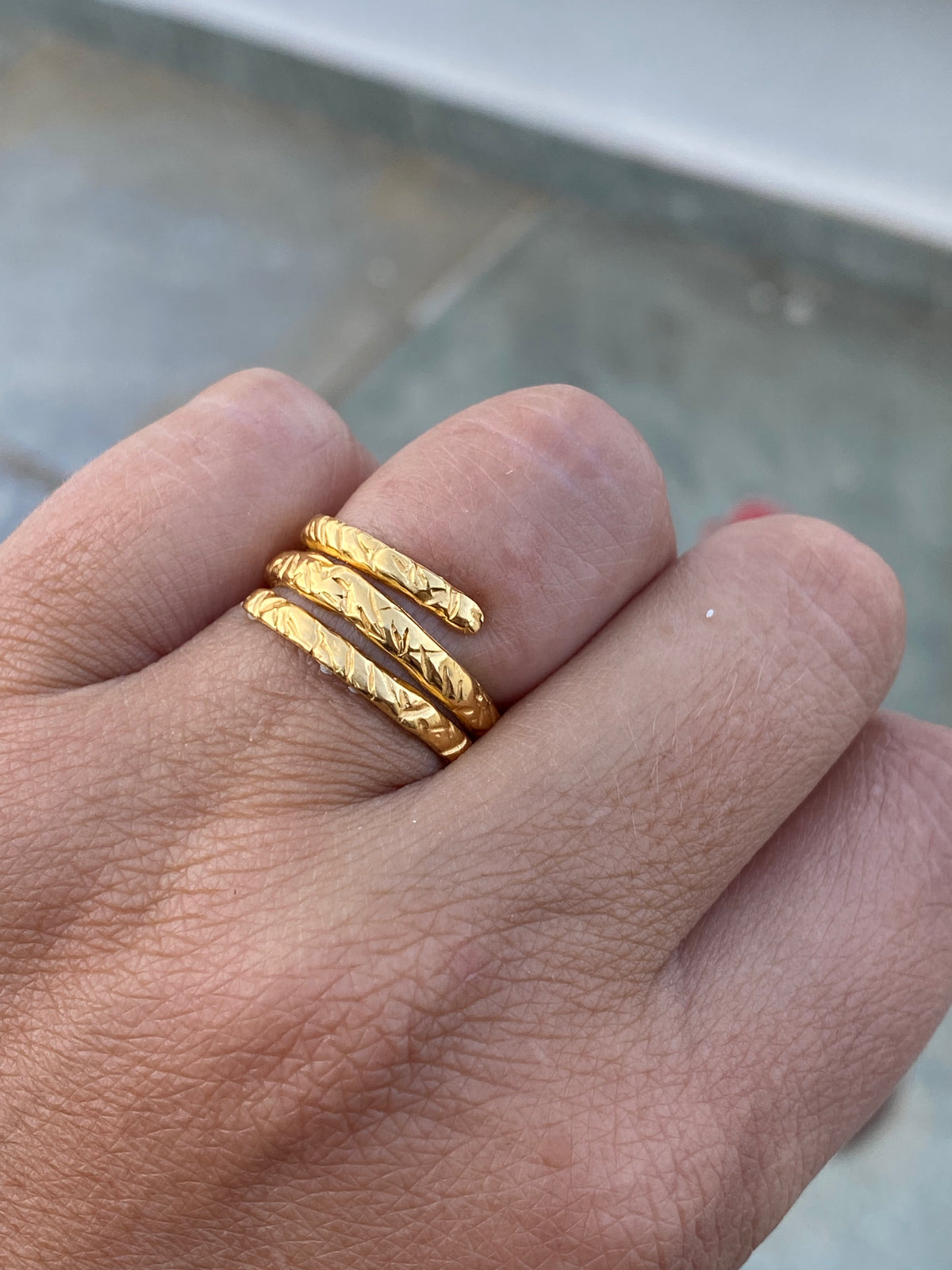 spiral ring gold