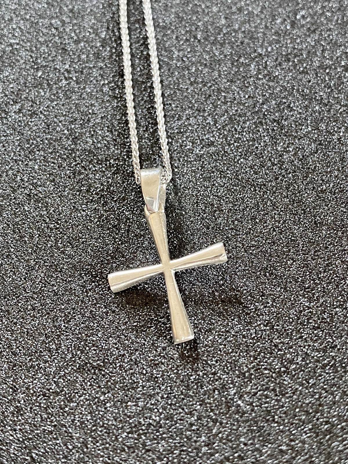 Woman&#39;s silver cross, Silver cross necklace, small silver cross, Byzantine silver cross 